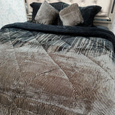 PREMIUM 6 PIECES VELVET QUILT SET IN SUPER KING SIZE