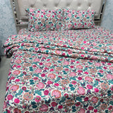 JAIPURI PRINTS PURE COTTON VINTAGE FLORAL COMFORTER SET – KING TO SUPER KING