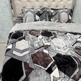 WINTER SUPER KING SIZE 4 PCS QUILT SET IN VELVET