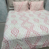 SUMMER QUEEN SIZE PURE COTTON FLAT BEDSHEET SET