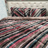 WINTER SUPER KING SIZE HYPOALLERGENIC 6 PC QUILT SET IN SOFT VELVET