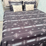 SUMMER PURE COTTON SUPER KING SIZE 5 PCS BEDSHEET SET WITH 2 VELVET CUSIONS