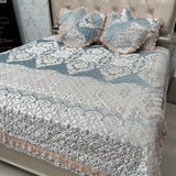 TURKISH STYLE DESIGNER VELVET BEDCOVER SET – ALL SEASON LUXURY ( QUEEN TO KING SIZE)