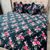 LUXURY SUPER SOFT QUEEN SIZE 5-PIECE BEDSHEET SET WITH DESINER CUSHIONS 🛏️✨