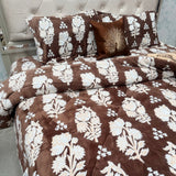 PREMIUM 4- PIECES VELVET QUILT SET IN SUPER KING SIZE