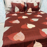 SUMMER QUEEN SIZE 3 PCS GLACE COTTON BEDSHEET SET