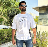 PURE WHITE T-SHIRT WITH LOIN FACE BACK