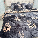 PREMIUM BRANDED 8 PCS QUILT SET – SUPER WARM QUILT, FLAT BEDSHEET, PILLOW COVERS, CUSHIONS & BOLSTERS LUXURY BEDDING SET