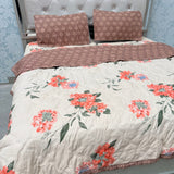 FULL REVERSIBLE SUMMER COMFORTER SET WITH BEDCOVER & 2 PILLOWCASES