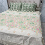 SUMMER QUEEN SIZE PURE COTTON FLAT BEDSHEET SET