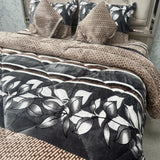 LUXURY 6 PCS SUPER KING QUILT SET PREMIUM QUALITY ( AUSTRALIA SIZE FITTED SHEET AND 2 CUSIONS )