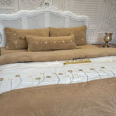 LUXURIOUS EXTRA WARM QUILT SET WITH FITTED SHEET ( queen to king size)