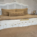 LUXURIOUS EXTRA WARM QUILT SET WITH FITTED SHEET ( queen to king size)