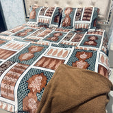 PREMIUM SHERPA WINTER QUILT COVER SET – QUEEN SIZE FITTED BEDSHEET SET