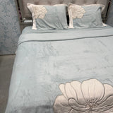 WINTER LUXURIOUS EMBROIDERY DUVET COVER SET ( 4 PCS) KING SIZE BEDHSEET FIT ON SUPER KING SIZE AS WELL