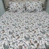 SUMMER PURE COTTON JAIPURI STYLE SUPER KING SIZE BEDSHEET SET