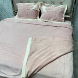 WINTER LUXURIOUS EMBROIDERY REVERSIBLE DUVET COVER SET ( 4 PCS ) KING SIZE FIT ON SUPER KIG SIZE AS WELL