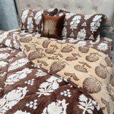 PREMIUM 4- PIECES VELVET QUILT SET IN SUPER KING SIZE