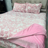 PREMIUM ENGLISH COLOUR KING SIZE 4 PCS DUVET COVER SET ( quilt cover set )