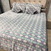 ANTI-SKID PURE CLEAR BEDSHEET SET 5 PCS KING SIZE BEDDING SET