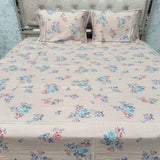 SUMMER QUEEN SIZE PURE COTTON FLAT BEDSHEET SET
