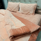 PREMIUM DESINER KING SIZE QUILT SET WITH EMBROIDERY AND HEAVY BEDCOVER