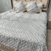 TURKISH STYLE DESIGNER VELVET BEDCOVER SET – ALL SEASON LUXURY ( QUEEN TO KING SIZE)