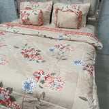 SUMMER GLACÉ COTTON QUEEN SIZE 6 PCS REVERSIBLE COMFORTER SET