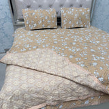 FULL REVERSIBLE SUMMER COMFORTER SET WITH BEDCOVER & 2 PILLOWCASES