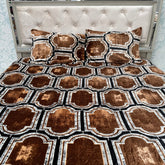 WINTER QUEEN SIZE 3 PCS FLAT BEDSHEET SET