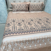 SUMMER DESINER PREMIUM SUPER KING SIZE BEDSHEET SET IN PURE COTTON