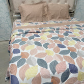 SUMMER SUPER KING SIZE PURE COTTON REVERSIBLE 4 PCS COMFORTER SET