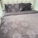 WINTER ROSEPETEL BRANEDED KING SIZE 4 PCS DUVET COVER SET IN VELVET