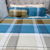 MONTE CARLO KING SIZE GLACÉ COTTON BEDSHEET WITH 4 PILLOW COVERS