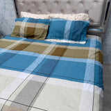 MONTE CARLO KING SIZE GLACÉ COTTON BEDSHEET WITH 4 PILLOW COVERS