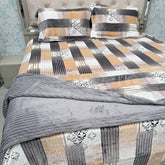 PREMIUM QUALITY KING SIZE 4 PCS DUVET COVER SET (QUILT COVER SET) WITH ANTI SKID BEDHSEET