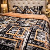 SUPER KING SIZE 6 PCS QUILT SET WITH SUPER KING SIZE BEDSHEET ( ANTI ALLERGIC, MICRO FIBRE SET)