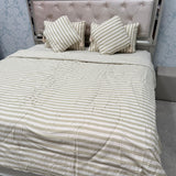 LUXURY REVERSIBLE COMFORTER SET WITH MATCHING PILLOW COVERS & CUSHIONS