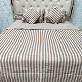 LUXURY REVERSIBLE COMFORTER SET WITH MATCHING PILLOW COVERS & CUSHIONS