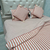 LUXURY REVERSIBLE COMFORTER SET WITH MATCHING PILLOW COVERS & CUSHIONS
