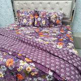 6 PIECE GLACÉ COTTON COMFORTER SET – DOUBLE TO QUEEN SIZE WITH 2 FILLED CUSHIONS