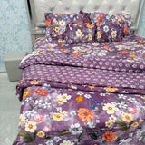 6 PIECE GLACÉ COTTON COMFORTER SET – DOUBLE TO QUEEN SIZE WITH 2 FILLED CUSHIONS
