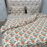 JAIPURI PRINTS PURE COTTON VINTAGE FLORAL COMFORTER SET – KING TO SUPER KING