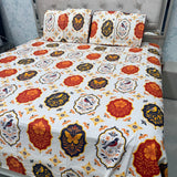 JAIPURI PRINT PURE COTTON TRADITIONAL SUPER KING BEDSHEET SET