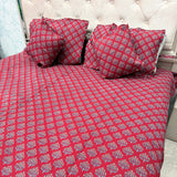 AJRAKH REVERSIBLE 5-PIECE JAIPURI PRINT PURE COTTON BEDSPREAD