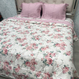 SUMMER KING SIZE PURE COTTON REVERSIBLE COMFORTER SET ( Bedsheeet for on super king size bed)
