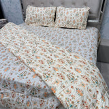 JAIPURI PRINTS PURE COTTON VINTAGE FLORAL COMFORTER SET – KING TO SUPER KING