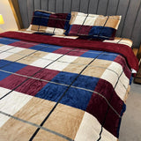 WINTER QUEEN SIZE 4 PCS QUILT COVER SET WITH FITTED SHEET