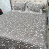 SUMMER PURE COTTON SUPER KING SIZE BEDSHEET SET WITH CHICKEN KARI LASH ON PILLOW COVERS