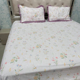 SUPER KING SIZE 100% COTTON BEDSHEET – MINIMAL FLORAL DESIGN